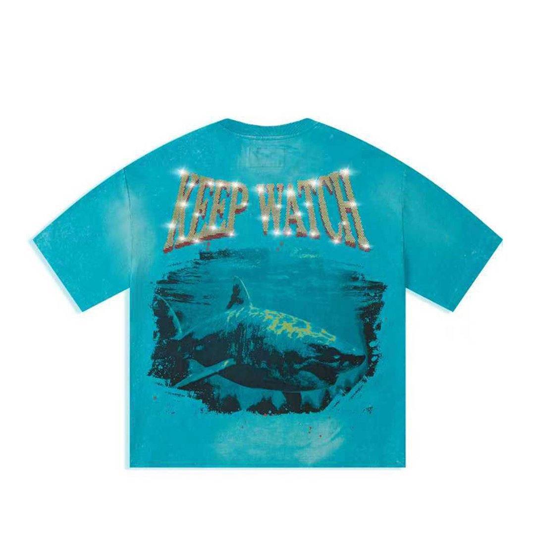 Keep Watch - Turquoise Oversized Tee