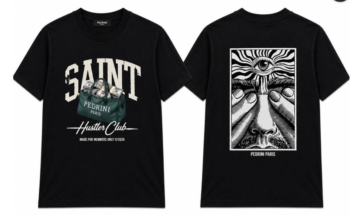PEDRINI Paris "Saint Hustler Club" Oversized Graphic Tee