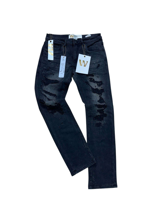 Ripped Blue Denim Jeans