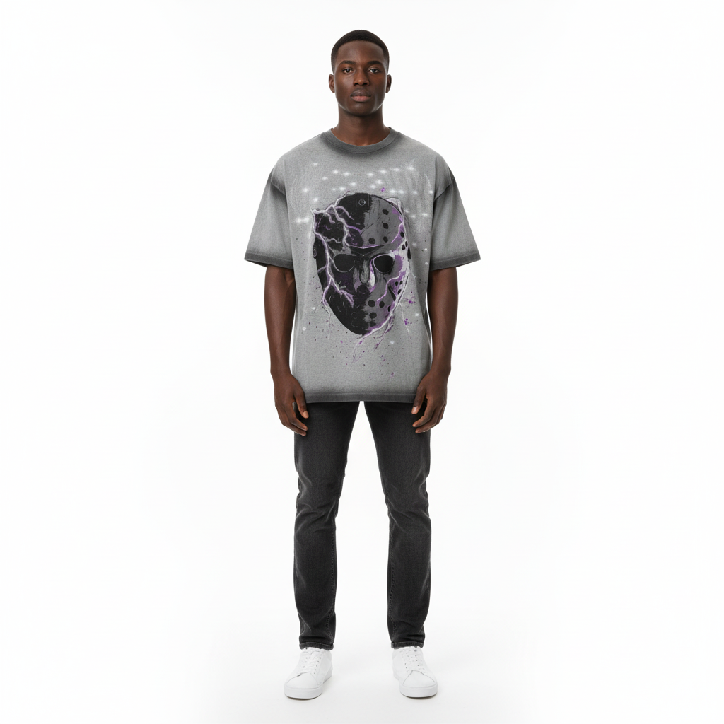 Hockey Mask Graphic Tee Model Shot